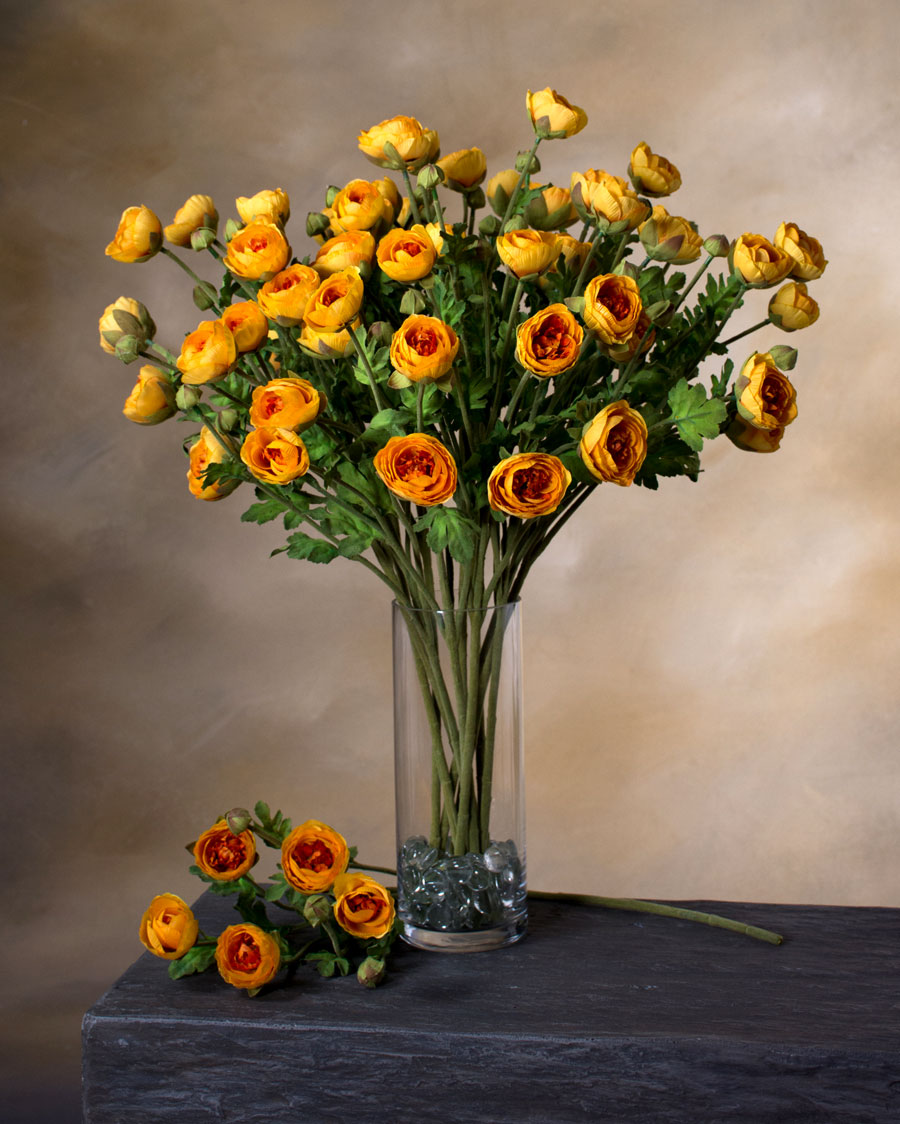 23.5" Silk Ranunculus Flower Stem Spray