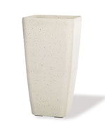 Tall Cubico Decorative Container - 12"W x 23"H - Sand White CTA246-SAW