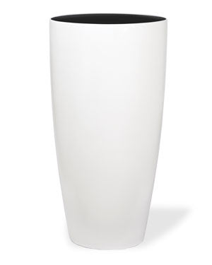 Tall Uptown Decorative Container - 9"W x 16"H Satin White CTB240-SWH