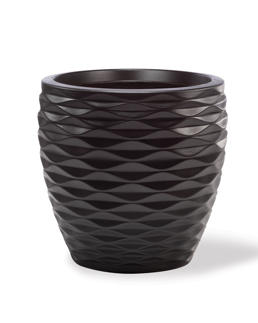 Valencia Decorative Container - 13.5"W x 13"H - Satin Black CTB255-SBK