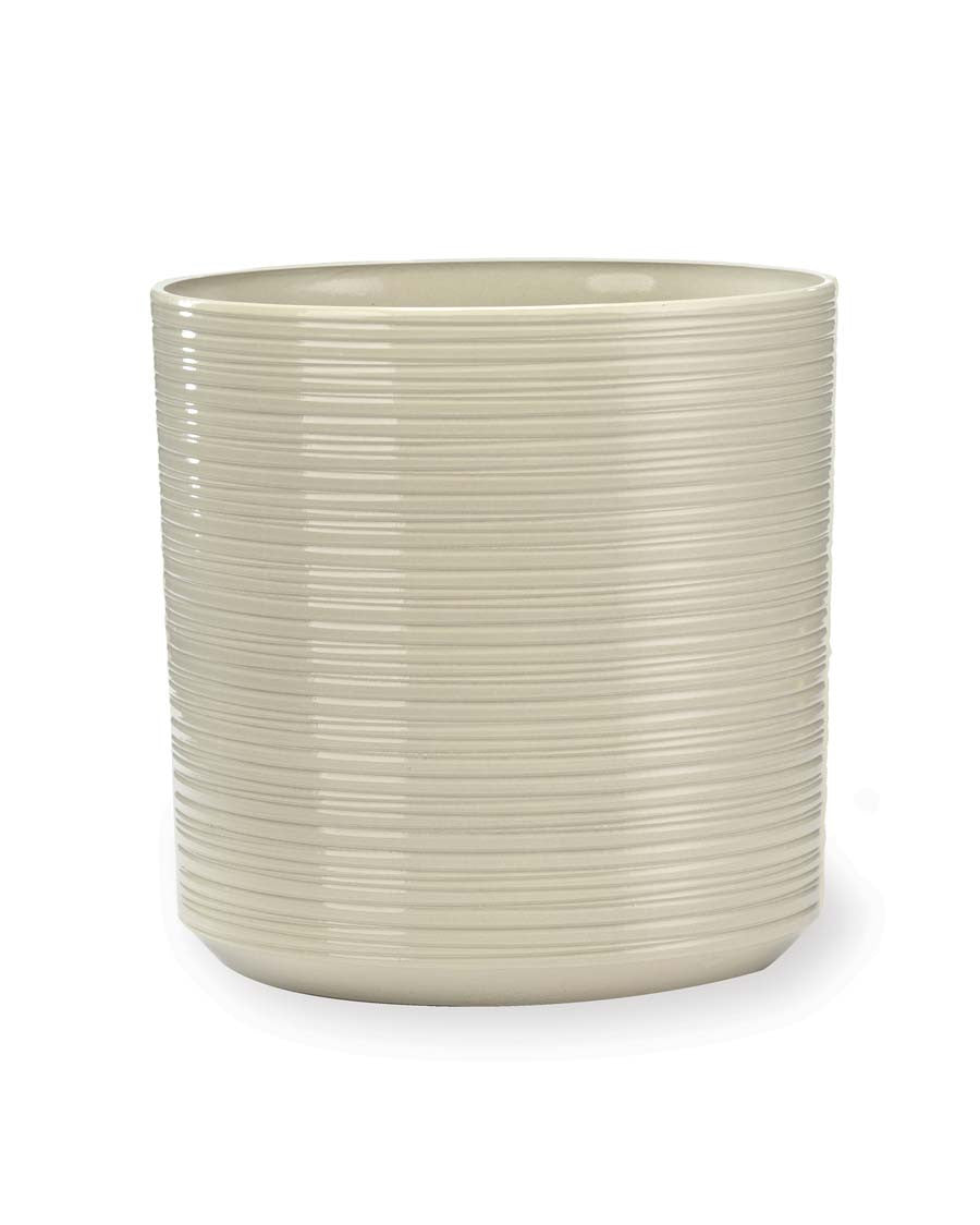 Newport Decorative Container 14"W x 14"H - Gloss Oyster CTB281-OY