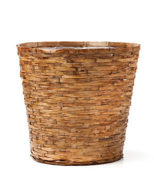Wood Stained Wicker Tree & Plant Basket - 12" W x 12" H CTD119-BS