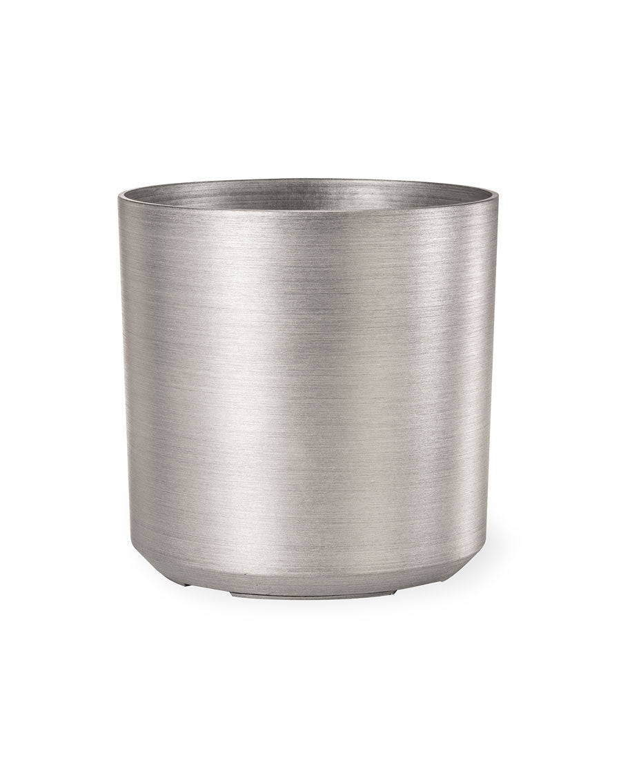 Spun Metallic Tree & Plant Container - 11"H x 11"W  - Silver Steel CTD137-SST