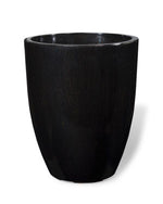 Fiberglass Garden Glaze Container - 11"W x 13.75"H - Black CTD216-BK