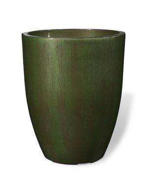 Fiberglass Garden Glaze Container - 11"W x 13.75"H - Green CTD216-GR