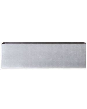 24" Cubicle/Ledge Plant Container - Brushed Chrome CTE115-BC