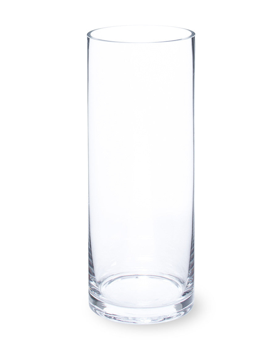 10" Hand-Blown Glass Cylinder Vase CV4486-CLR