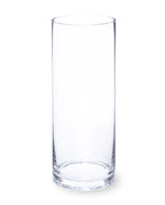10" Hand-Blown Glass Cylinder Vase CV4486-CLR