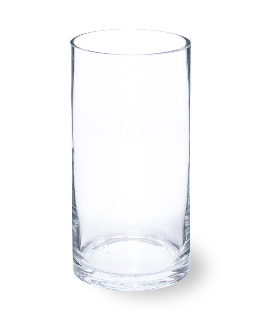 8" Hand-Blown Glass Cylinder Vase CV6049-CLR