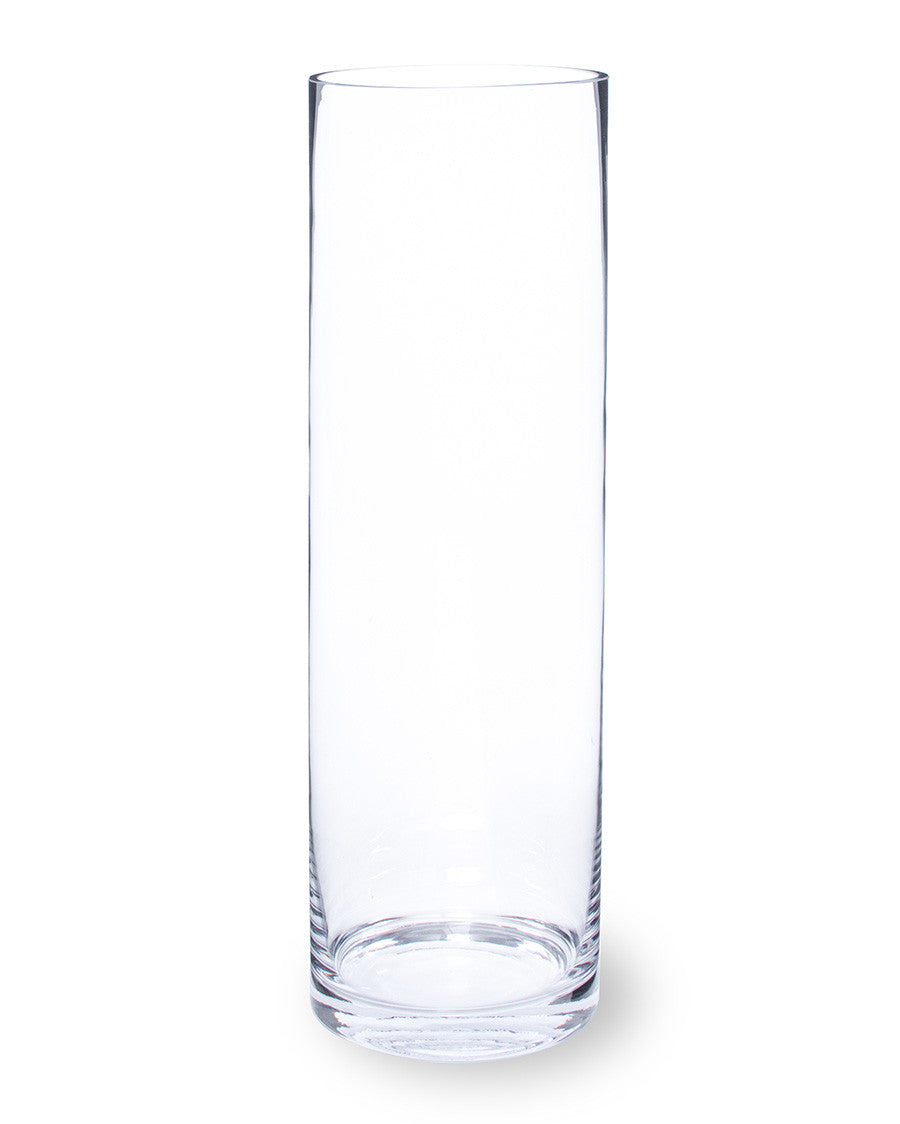 16" Hand-Blown Glass Cylinder Vase CV6058-CLR