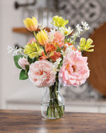 Roses, Cosmos & Tulips Silk Flower Arrangement FLA189-MS