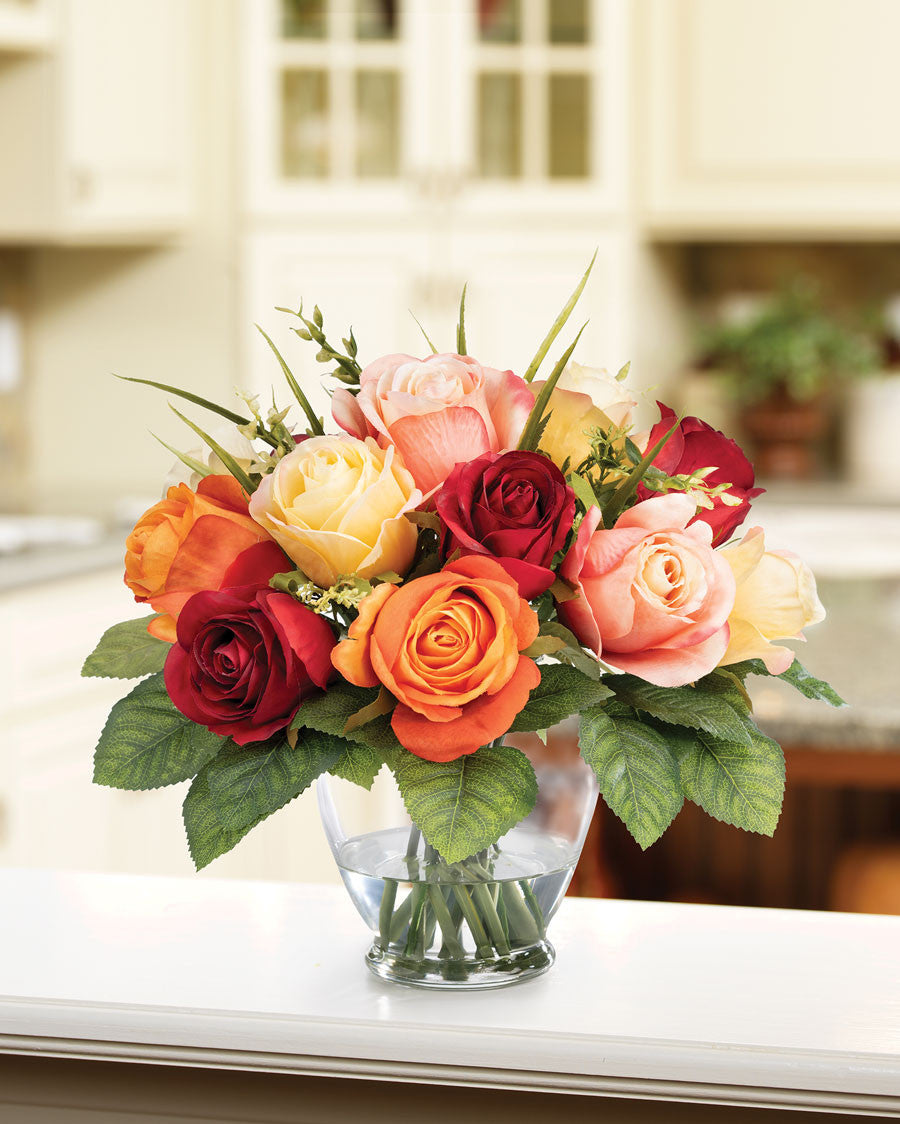 Rose Bouquet Silk Flower Accent