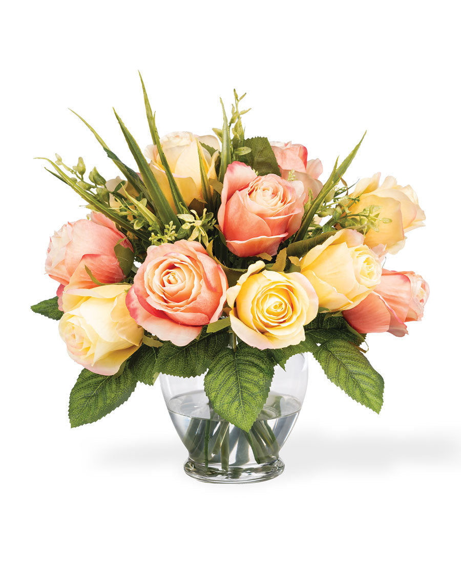 Rose Bouquet Silk Flower Accent FLA206