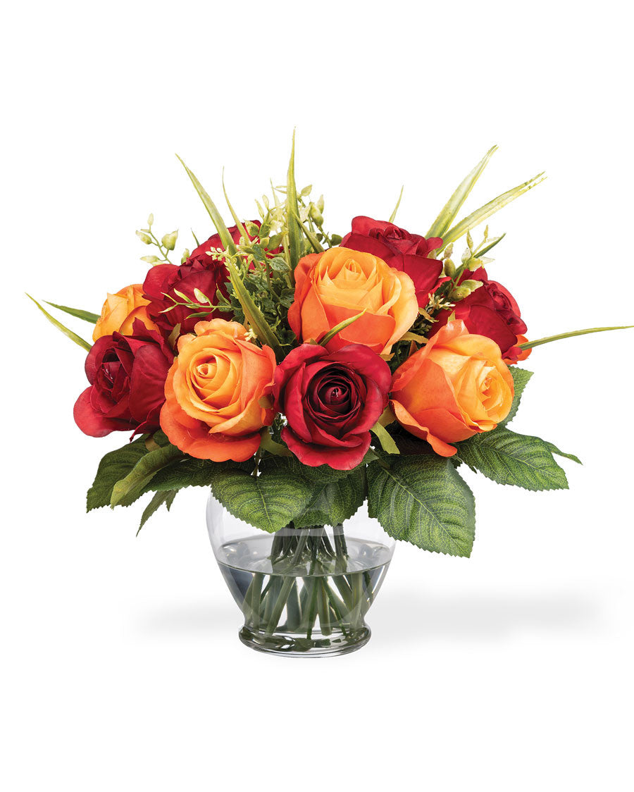 Rose Bouquet Silk Flower Accent FLA206