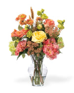 Rose, Ranunculus & Hydrangea Silk Flower Arrangement FLA306-MS
