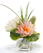 Lotus Blossom & Lily Pad Silk Flower Arrangement FLA705-MS