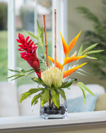 Protea & Torch Ginger Accent Artificial Flower Arrangement FLA787-MP