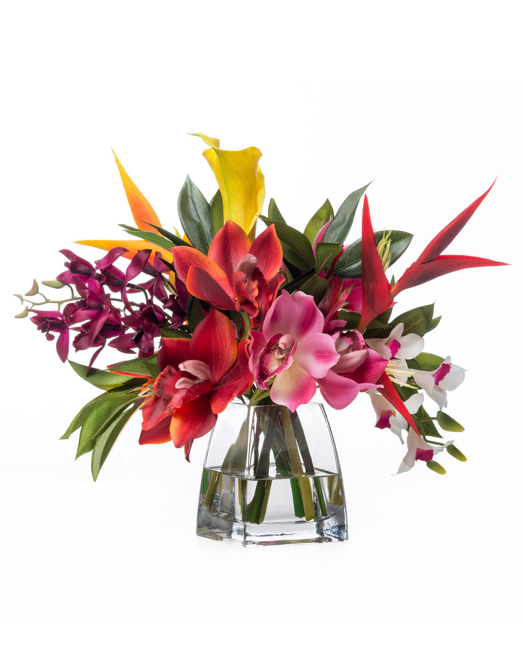Faux Orchids & Heliconia Tropical Flower Arrangement FLA799-MP