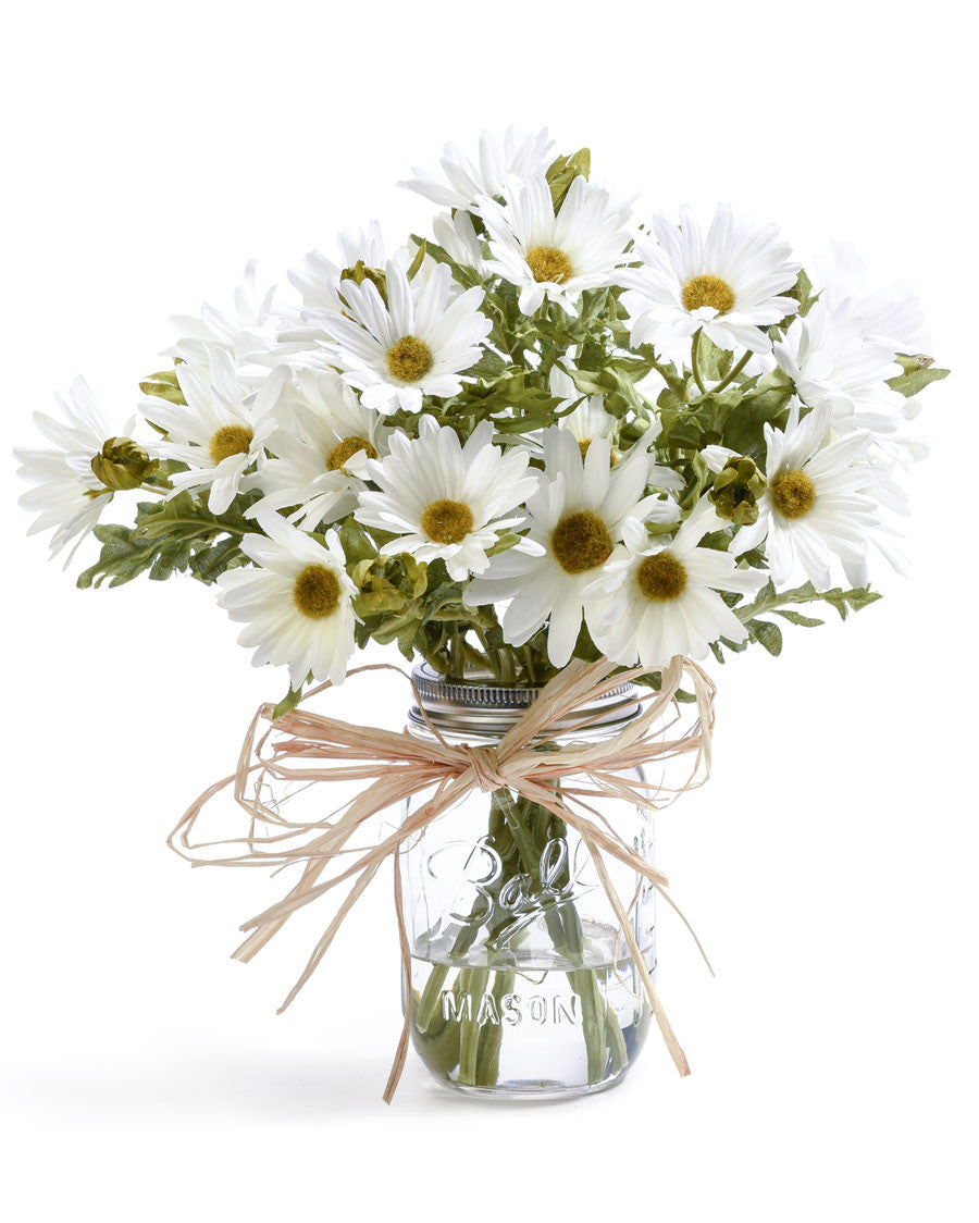 Farmhouse Daisies Silk Flower Arrangement FLA849