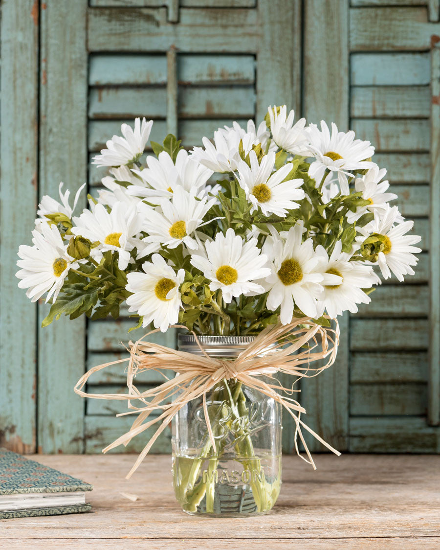 Farmhouse Daisies Silk Flower Arrangement FLA849
