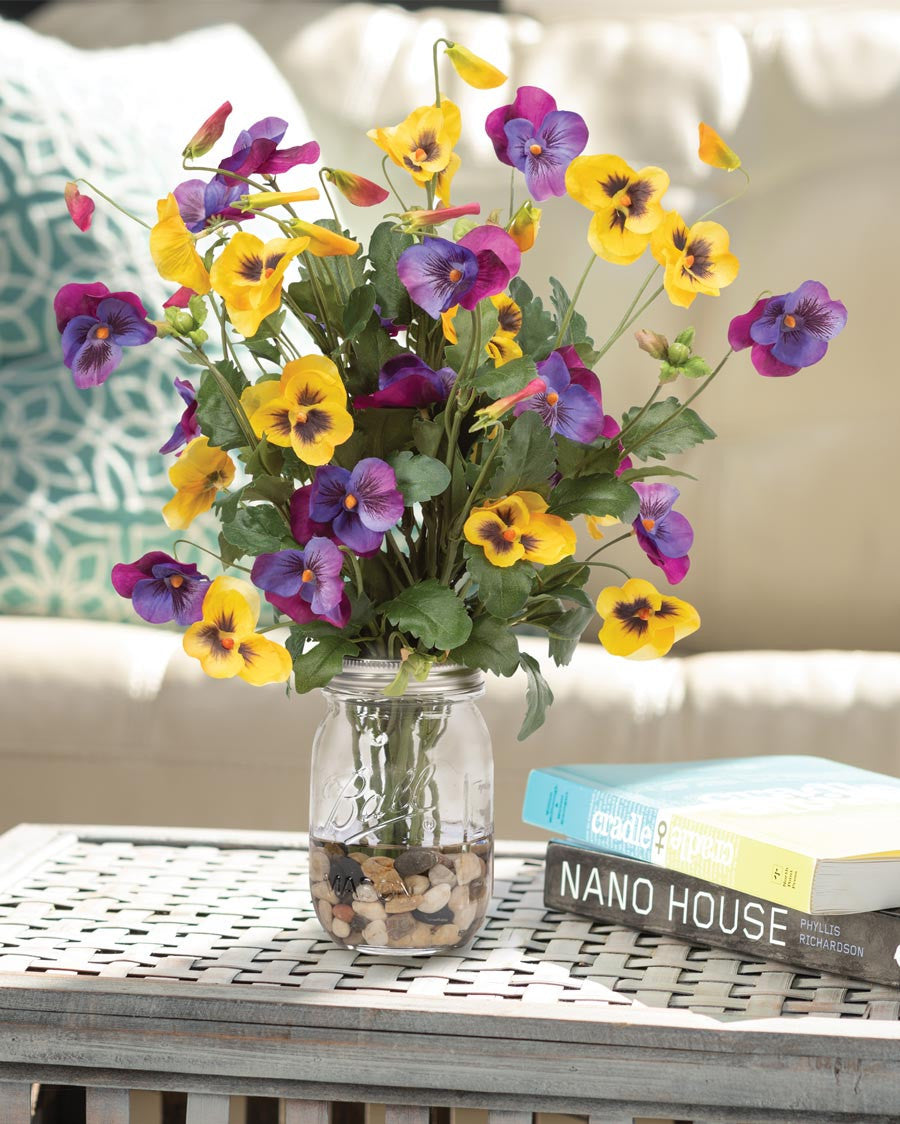 Pansy Perfect Faux Flower Arrangement FLA972-MP