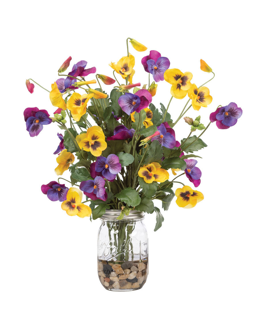 Pansy Perfect Faux Flower Arrangement FLA972-MP