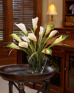 Calla Lily & Foliage Silk Flower Centerpiece FLB108-WG
