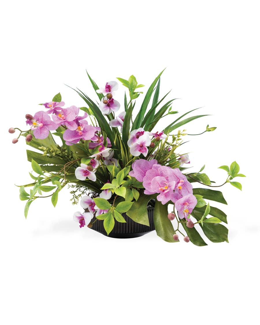 Orchid Centerpiece Faux Flower Arrangement FLB145-LV