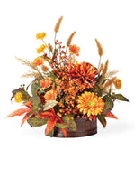 Mums, Cosmos & Daisies Silk Flower Autumn Centerpiece FLB159-MP