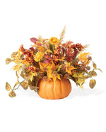 Pumpkin Harvest Faux Flower Centerpiece FLB160-NA