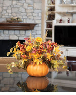 Pumpkin Harvest Faux Flower Centerpiece FLB160-NA