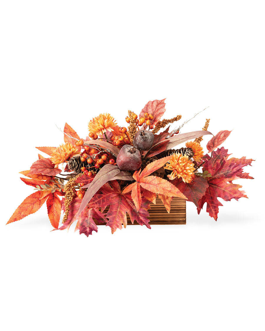 Maple, Pomegranate & Pinecone Faux Autumn Centerpiece FLB161-NA