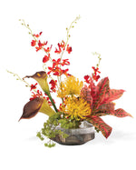Calla, Croton & Protea Faux Flower Arrangement FLB166-MP