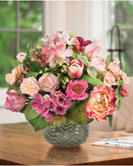Tulips, Hydrangea & Berries Silk Flower Arrangement FLB183-PK