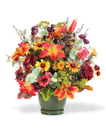 Lily, Ranunculus & Berries Faux Flower Centerpiece FLB196-MP