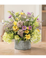 Daisies, Lavender & Lilacs Faux Flower Centerpiece FLB288-MS