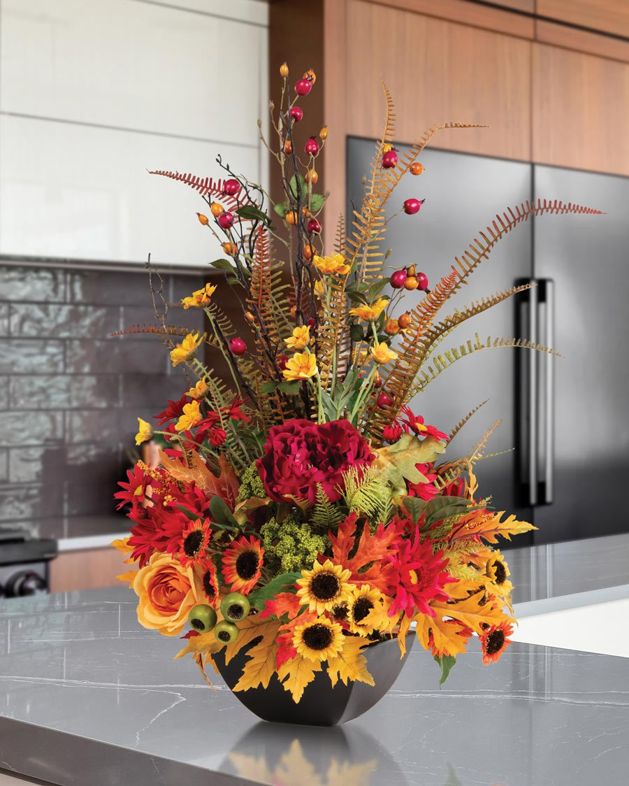 Autumn Garden Silk Flower Centerpiece FLB327-MP