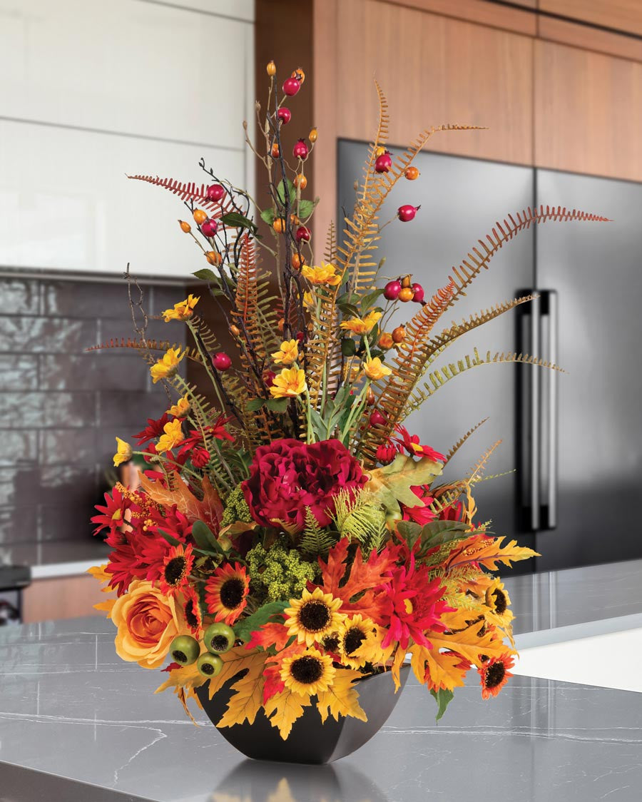 Autumn Garden Silk Flower Centerpiece FLB327-MP