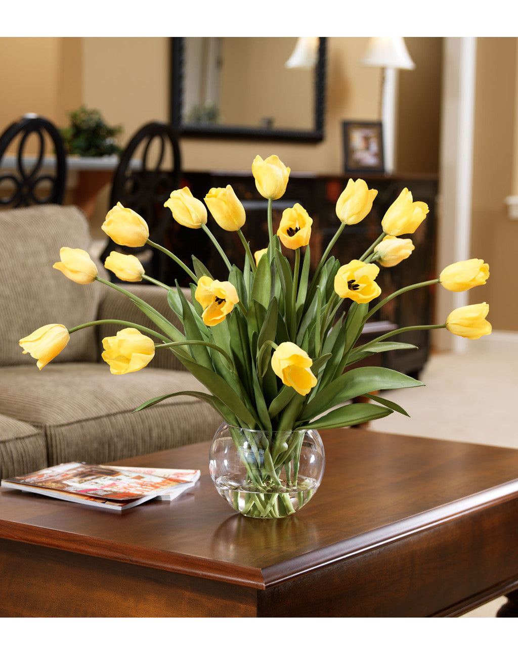 Abundance of Tulips Silk Centerpiece