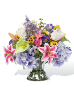 Calla Lily, Tulip & Lily Silk Flower Centerpiece FLB574-MS
