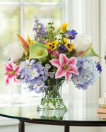 Calla Lily, Tulip & Lily Silk Flower Centerpiece FLB574-MS