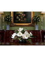 Magnolia Centerpiece Silk Flower Arrangement FLB640-WH