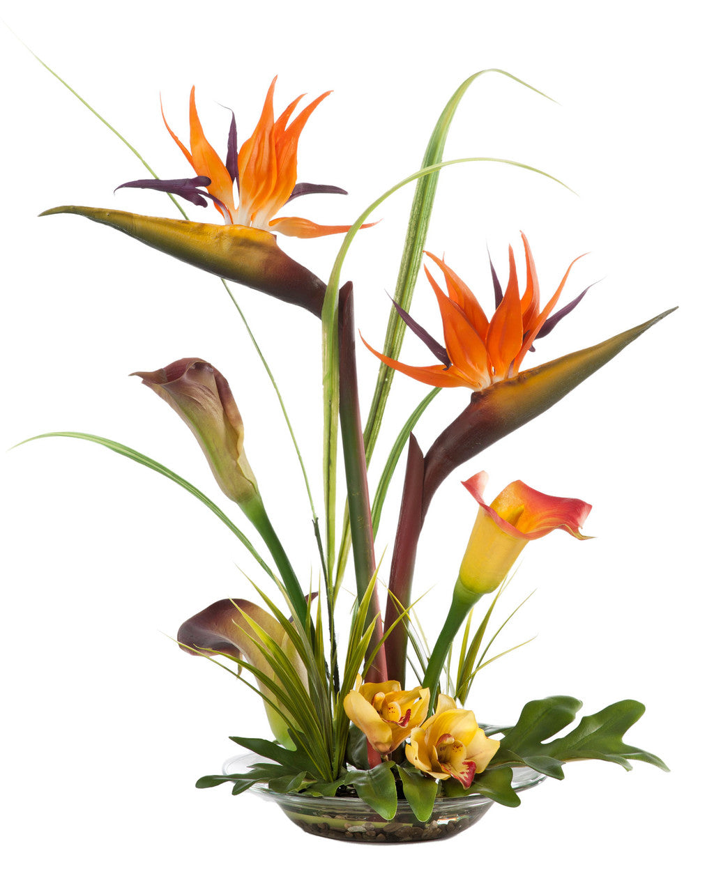 Bird of Paradise & Calla Lily Silk Flower Centerpiece FLB741-MP