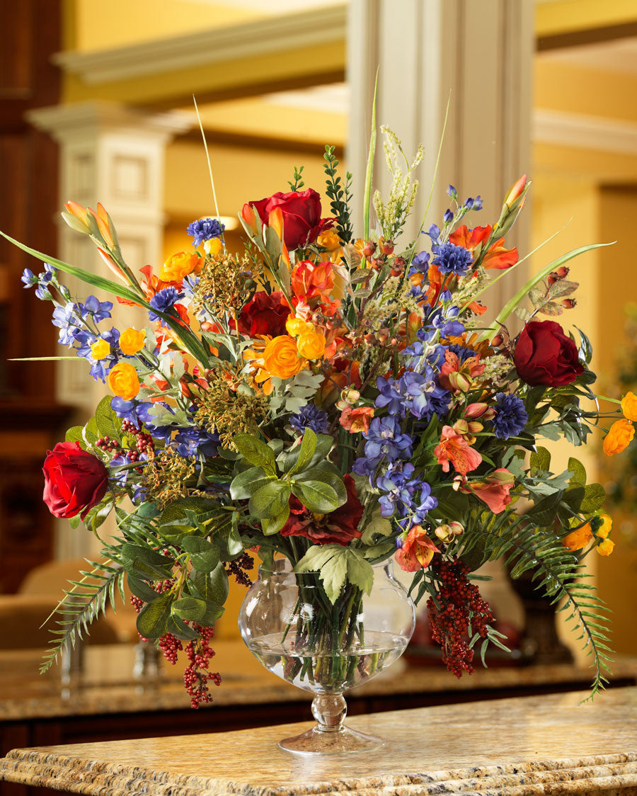 Glorious Garden Silk Flower Centerpiece FLB766-MP