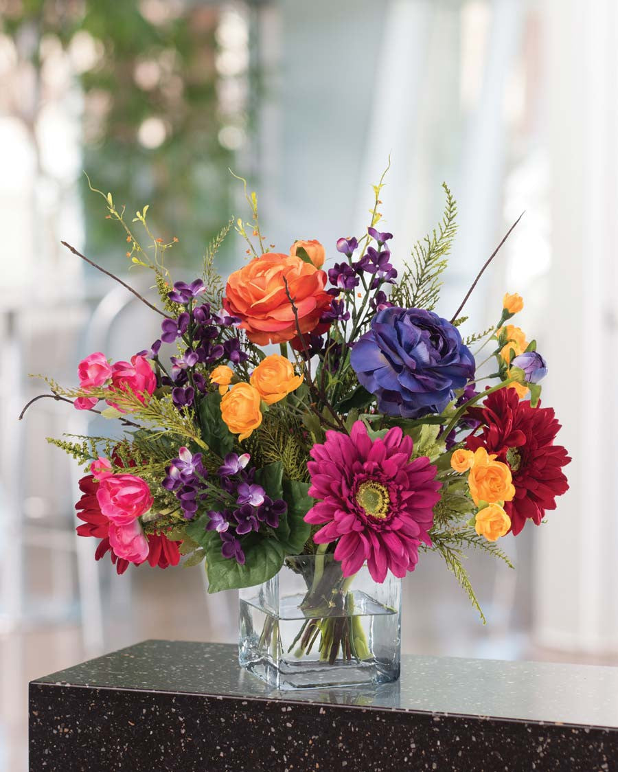 Festive Mood Silk Flower Centerpiece FLB839-MP