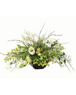 Lilac, Dogwood & Tulip Silk Flower Centerpiece FLB852-WH