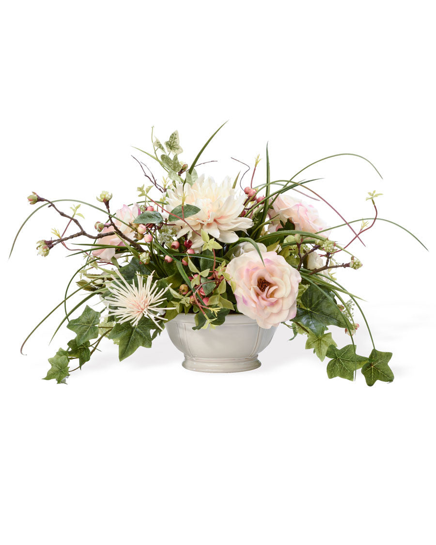 Rose & Berry Silk Flower Centerpiece FLB853-MS