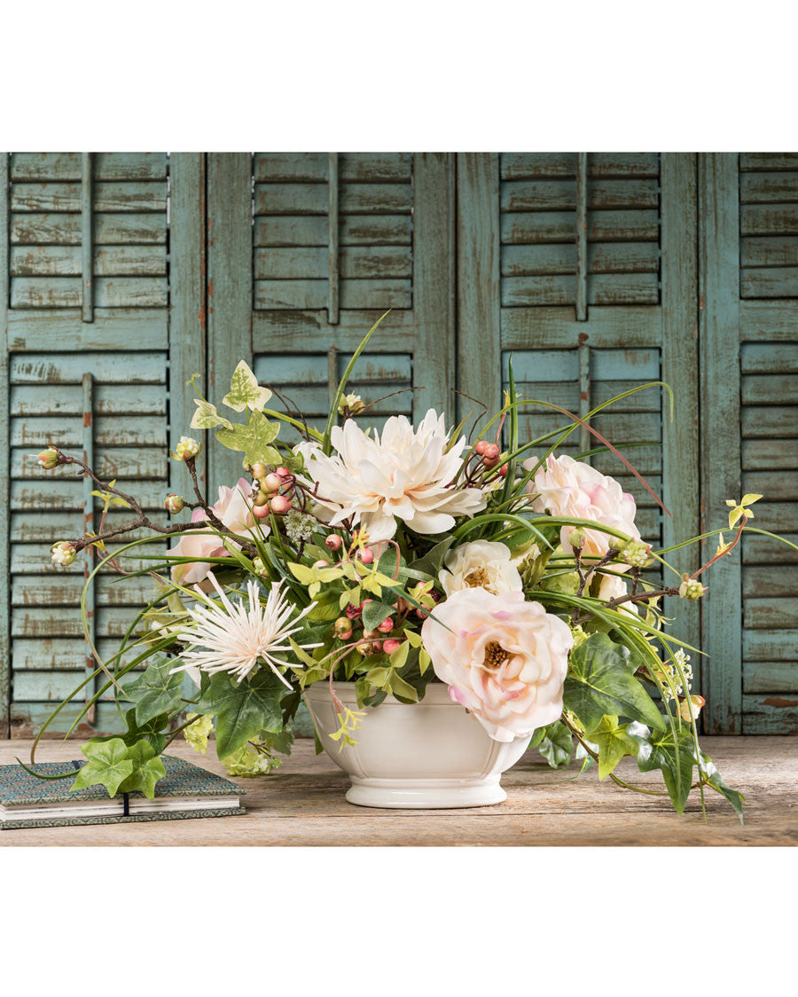 Rose & Berry Silk Flower Centerpiece FLB853-MS