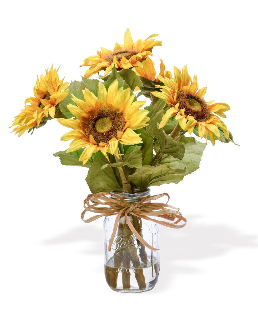 Country Sunflowers Silk Flower Arrangement FLB854-YE