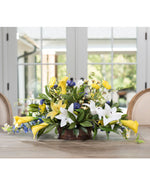 Lilies & Delphinium Silk Flower Centerpiece FLB884-MS
